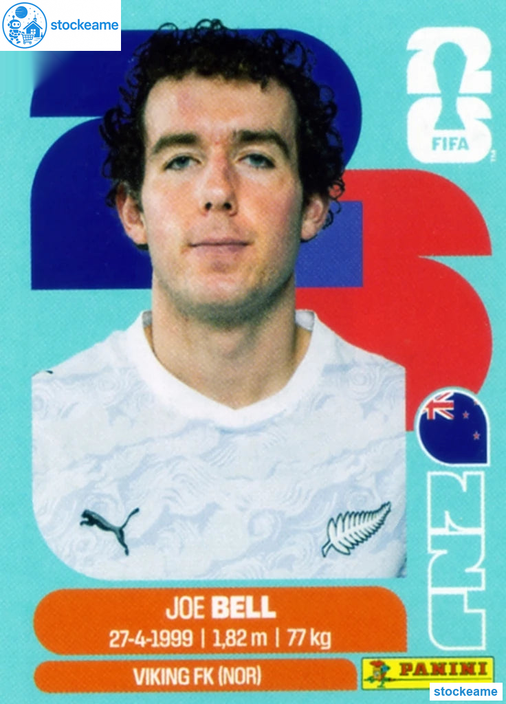 NZL010 - Joe Bell | New Zealand | Panini World Cup 2026 Base Sticker - Image 2