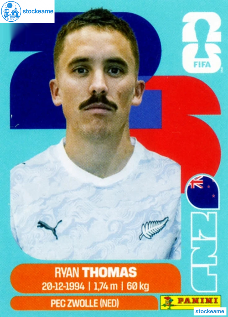 NZL012 - Ryan Thomas | New Zealand | Panini World Cup 2026 Base Sticker - Image 2