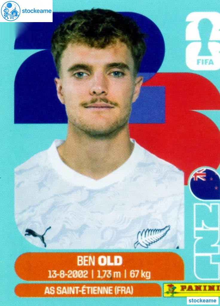 NZL016 - Ben Old | New Zealand | Panini World Cup 2026 Base Sticker - Image 2