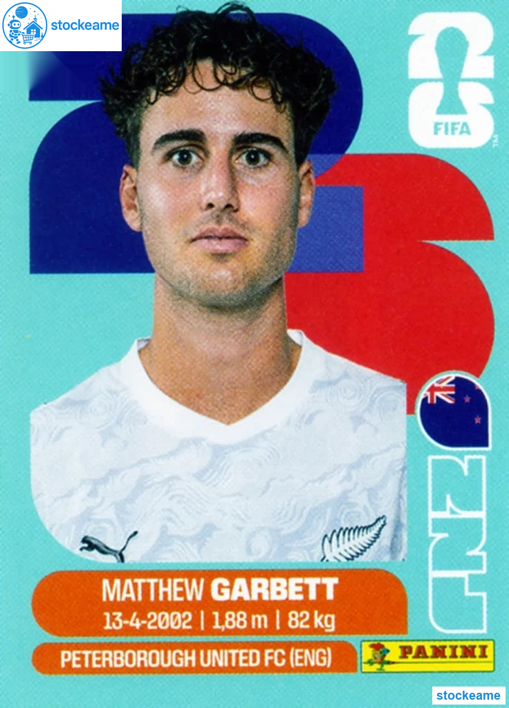 NZL014 - Matthew Garbett | New Zealand | Panini World Cup 2026 Base Sticker - Image 2