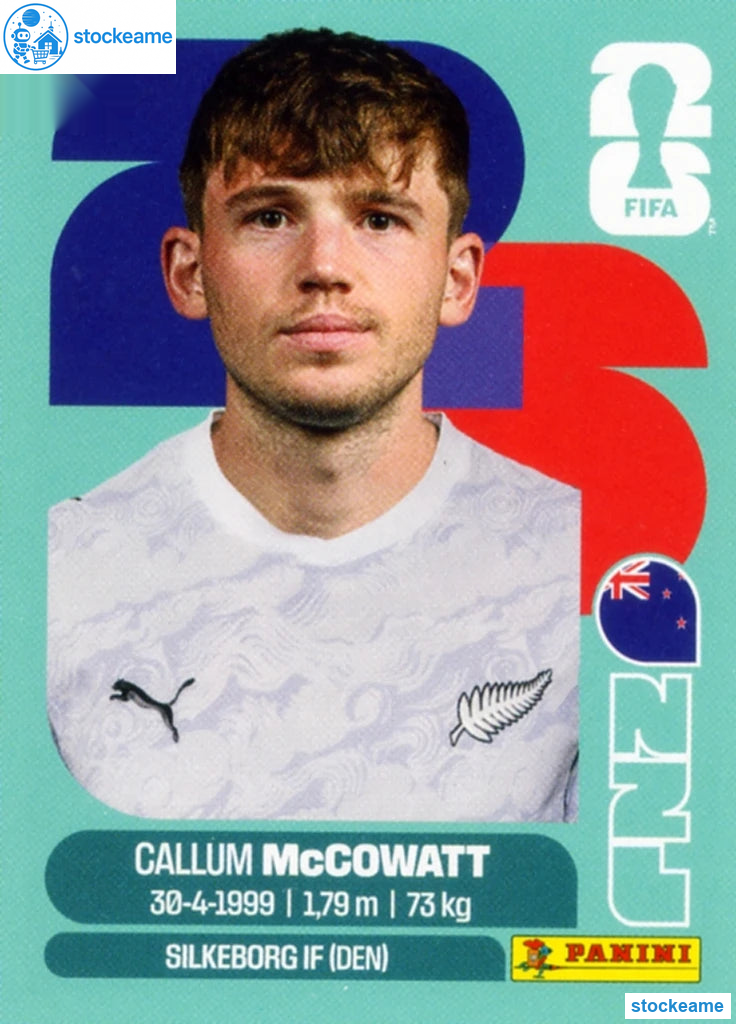 NZL019 - Callum McCowatt | New Zealand | Panini World Cup 2026 Base Sticker - Image 2