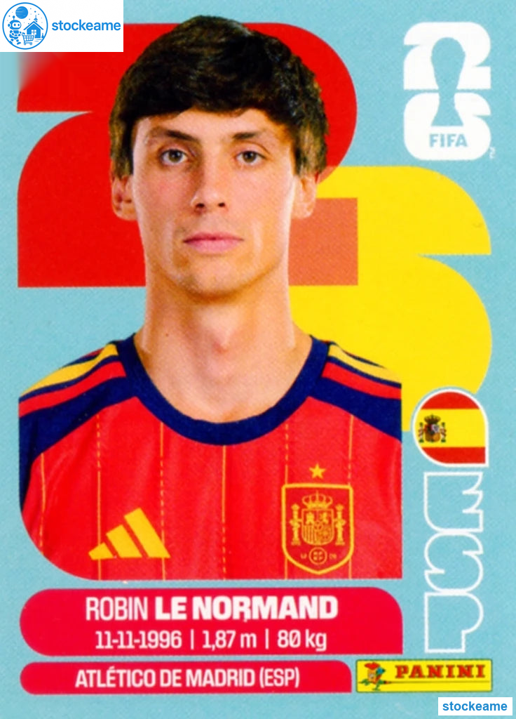 ESP003 - Robin Le Normand | Spain | Panini World Cup 2026 Base Sticker - Image 2