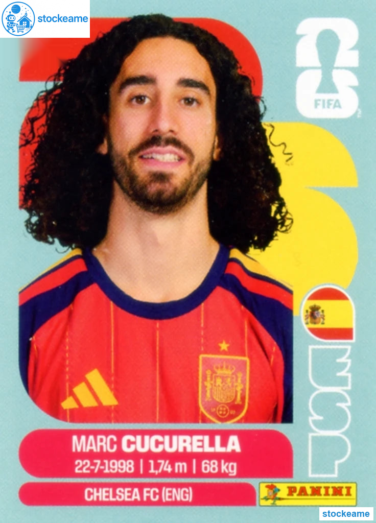 ESP008 - Marc Cucurella | Spain | Panini World Cup 2026 Base Sticker - Image 2