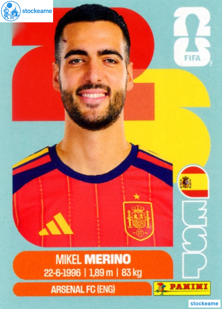 ESP014 - Mikel Merino | Spain | Panini World Cup 2026 Base Sticker - Image 2
