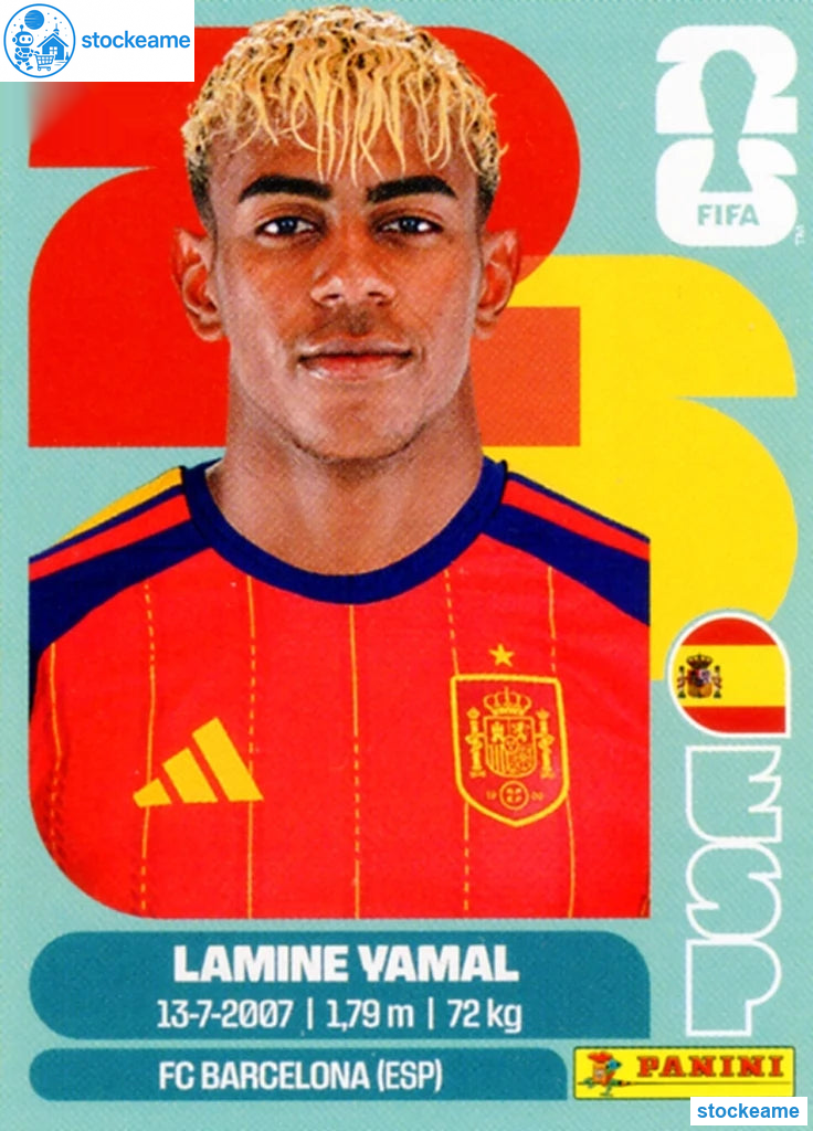 ESP015 - Lamine Yamal | Spain | Panini World Cup 2026 Base Sticker - Image 2