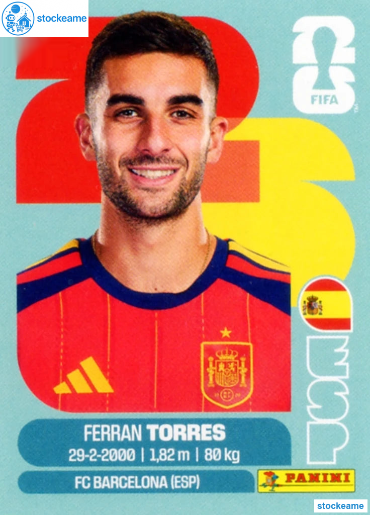 ESP018 - Ferran Torres | Spain | Panini World Cup 2026 Base Sticker - Image 2