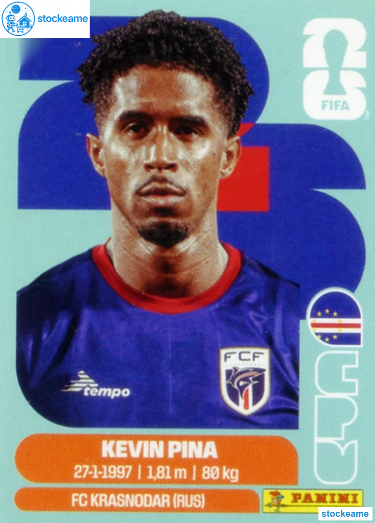 CPV010 - Kevin Pina | Cape Verde | Panini World Cup 2026 Base Sticker - Image 2