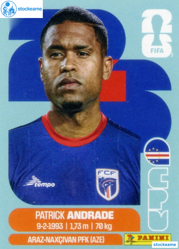 CPV011 - Patrick Andrade | Cape Verde | Panini World Cup 2026 Base Sticker - Image 2
