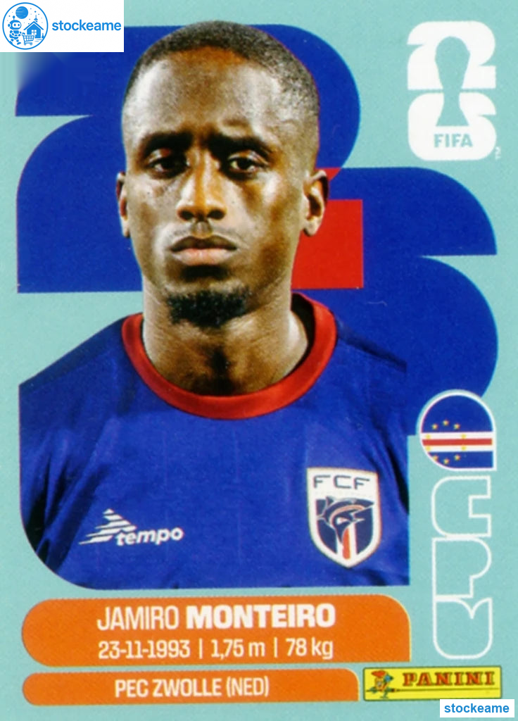 CPV012 - Jamiro Monteiro | Cape Verde | Panini World Cup 2026 Base Sticker - Image 2