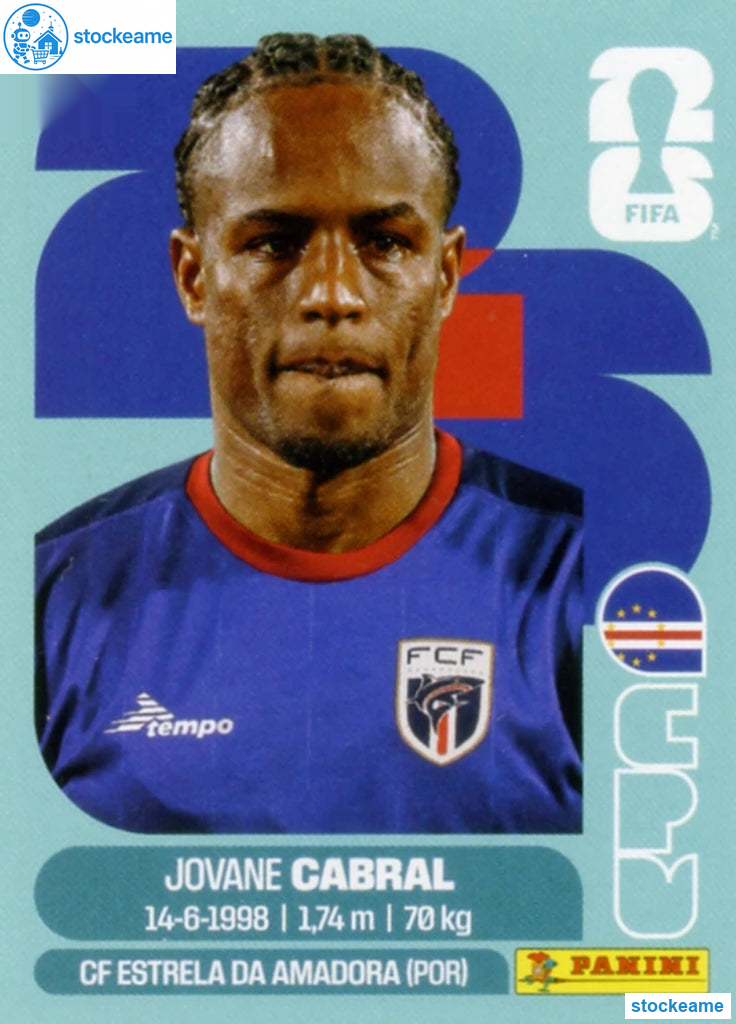 CPV016 - Jovane Cabral | Cape Verde | Panini World Cup 2026 Base Sticker - Image 2