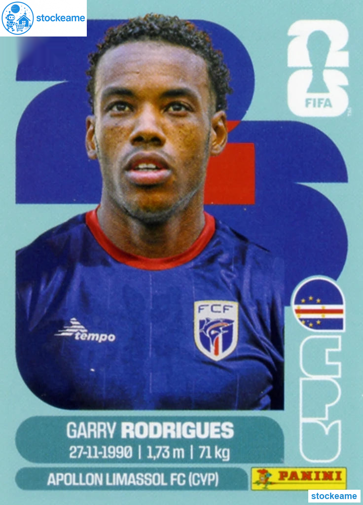 CPV015 - Garry Rodrigues | Cape Verde | Panini World Cup 2026 Base Sticker - Image 2