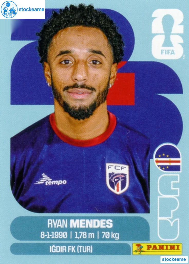CPV017 - Ryan Mendes | Cape Verde | Panini World Cup 2026 Base Sticker - Image 2