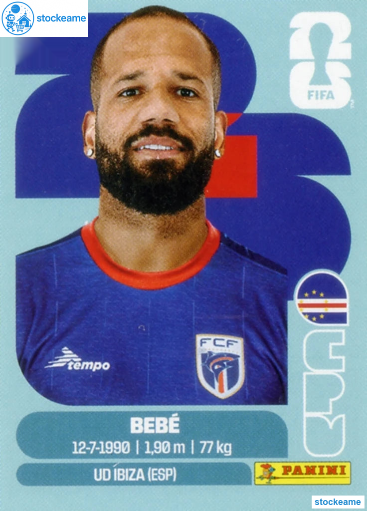CPV020 - Bebe | Cape Verde | Panini World Cup 2026 Base Sticker - Image 2
