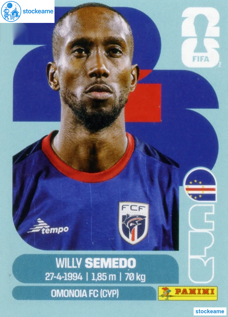 CPV019 - Willy Semedo | Cape Verde | Panini World Cup 2026 Base Sticker - Image 2