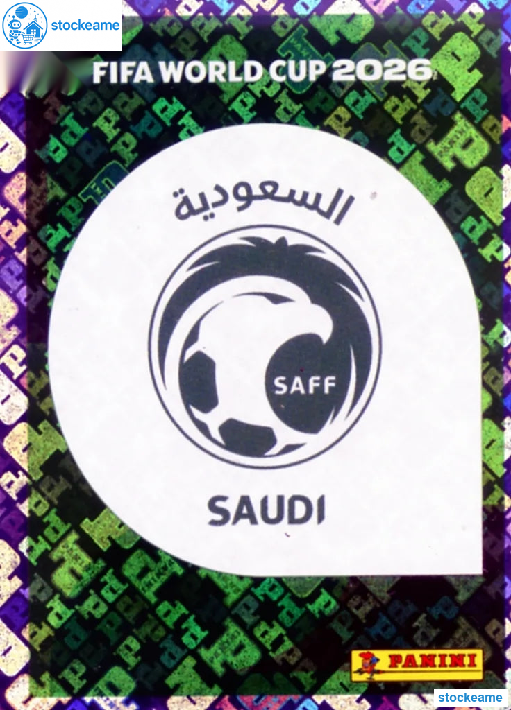KSA001 - Emblem | Saudi Arabia | Panini World Cup 2026 Foil Sticker - Image 2