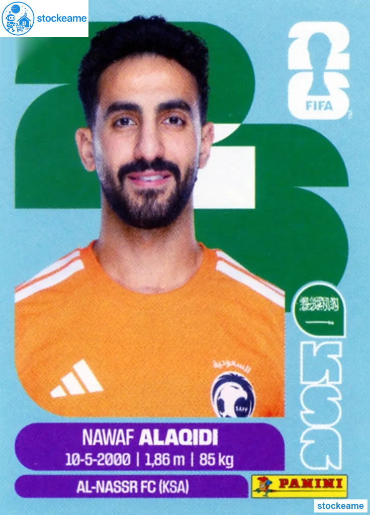 KSA002 - Nawaf Alaqidi | Saudi Arabia | Panini World Cup 2026 Base Sticker - Image 2