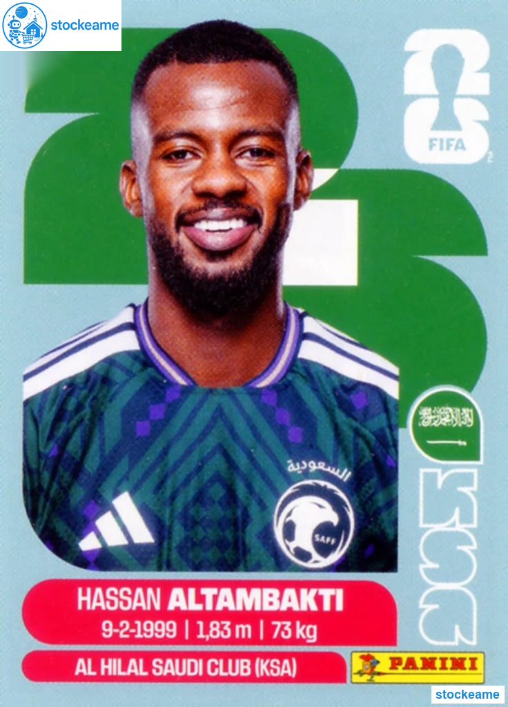 KSA008 - Hassan Altambakti | Saudi Arabia | Panini World Cup 2026 Base Sticker - Image 2