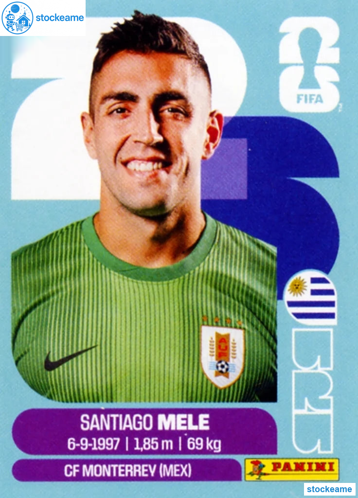 URU003 - Santiago Mele | Uruguay | Panini World Cup 2026 Base Sticker - Image 2