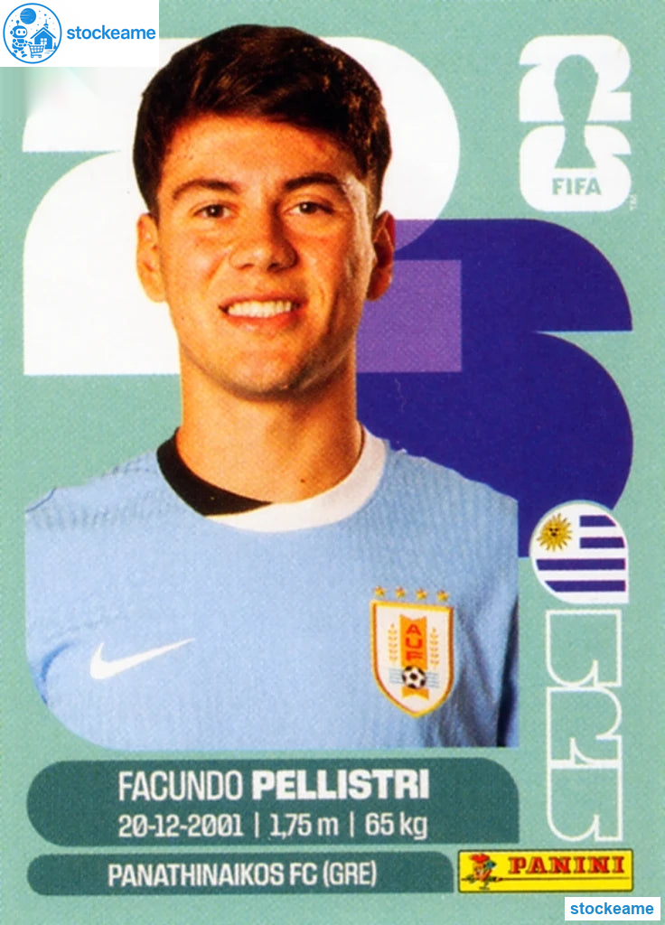 URU020 - Facundo Pellistri | Uruguay | Panini World Cup 2026 Base Sticker - Image 2