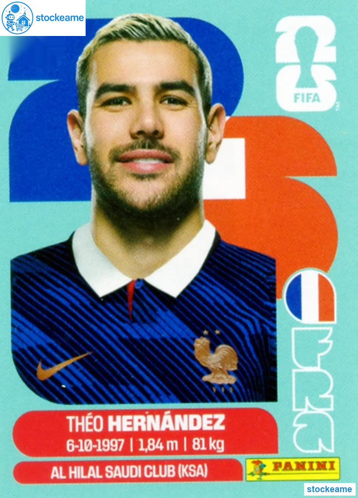 FRA003 - Theo Hernandez | France | Panini World Cup 2026 Base Sticker - Image 2
