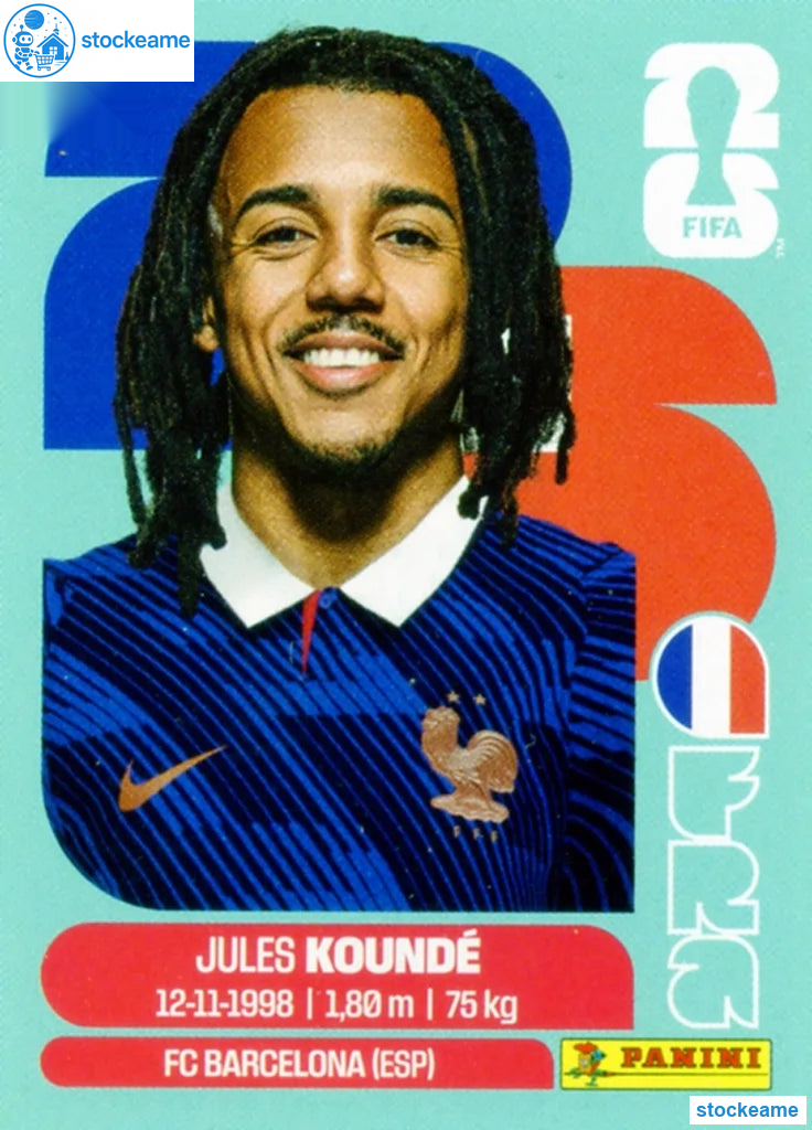 FRA005 - Jules Kounde | France | Panini World Cup 2026 Base Sticker - Image 2