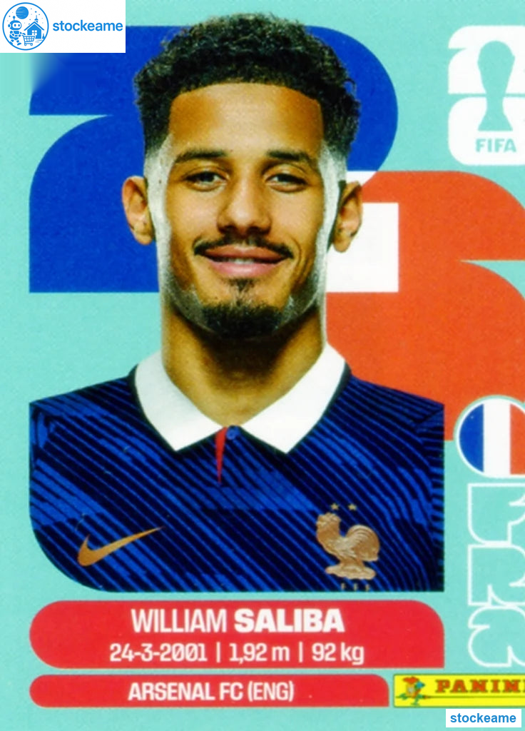 FRA004 - William Saliba | France | Panini World Cup 2026 Base Sticker - Image 2