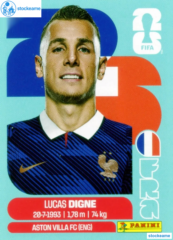 FRA008 - Lucas Digne | France | Panini World Cup 2026 Base Sticker - Image 2