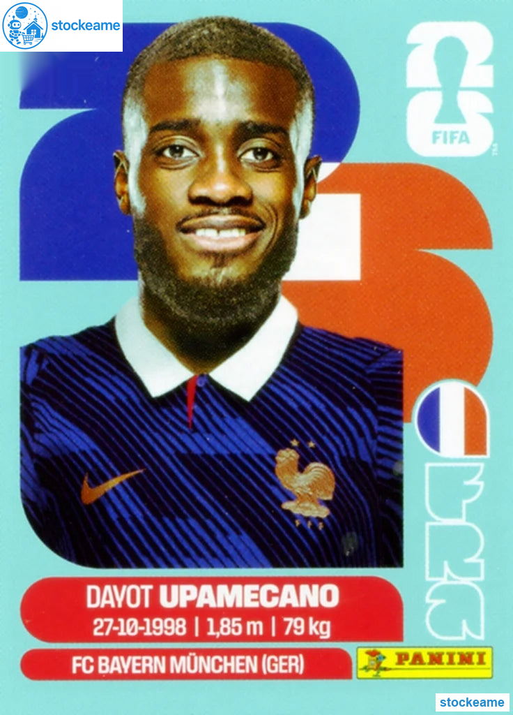 FRA007 - Dayot Upamecano | France | Panini World Cup 2026 Base Sticker - Image 2