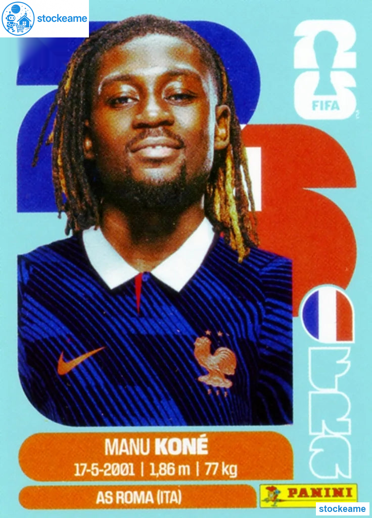 FRA011 - Manu Kone | France | Panini World Cup 2026 Base Sticker - Image 2