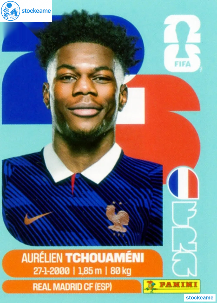 FRA009 - Aurélien Tchouaméni | France | Panini World Cup 2026 Base Sticker - Image 2