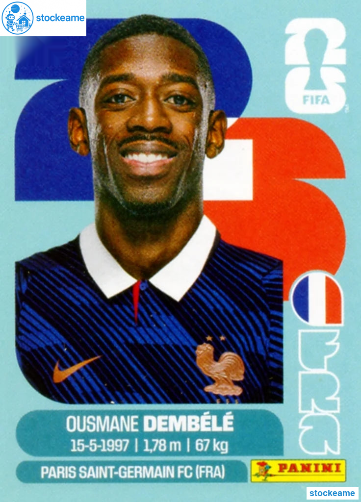 FRA015 - Ousmane Dembele | France | Panini World Cup 2026 Base Sticker - Image 2