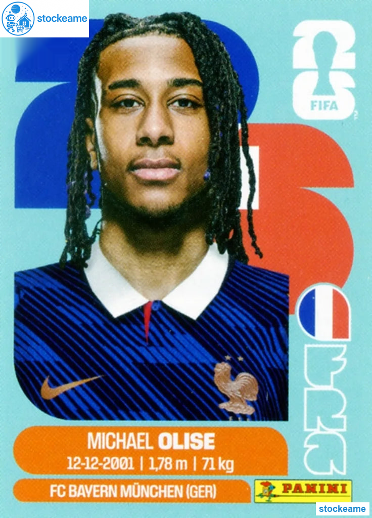 FRA014 - Michael Olise | France | Panini World Cup 2026 Base Sticker - Image 2