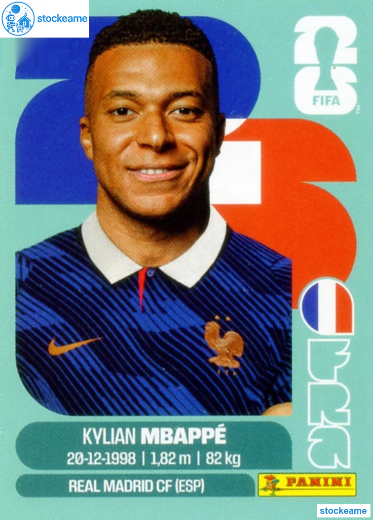 FRA020 - Kylian Mbappe | France | Panini World Cup 2026 Base Sticker - Image 2