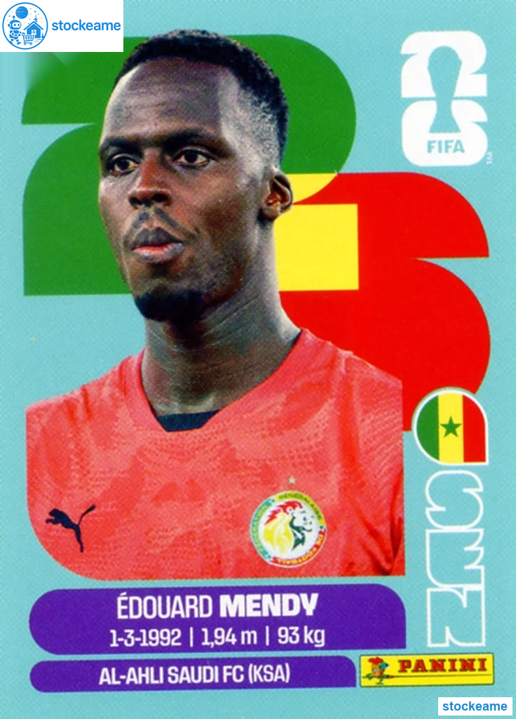 SEN002 - Eduardo Mendy | Senegal | Panini World Cup 2026 Base Sticker - Image 2