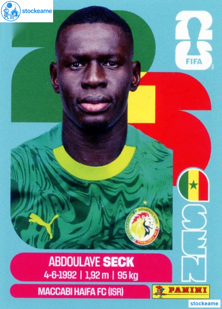 SEN005 - Abdoulaye Seck | Senegal | Panini World Cup 2026 Base Sticker - Image 2
