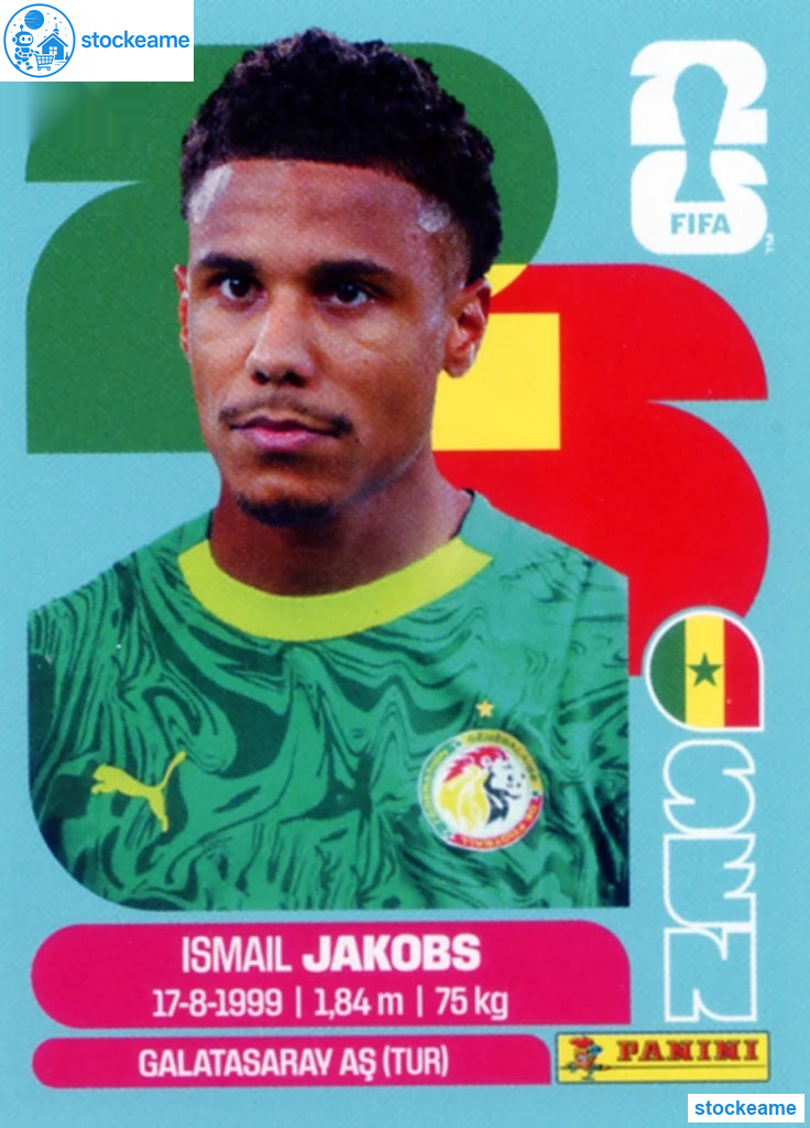 SEN006 - Ismail Jakobs | Senegal | Panini World Cup 2026 Base Sticker - Image 2