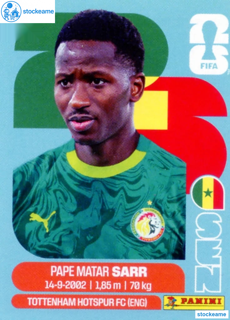 SEN010 - Pape Matar Sarr | Senegal | Panini World Cup 2026 Base Sticker - Image 2
