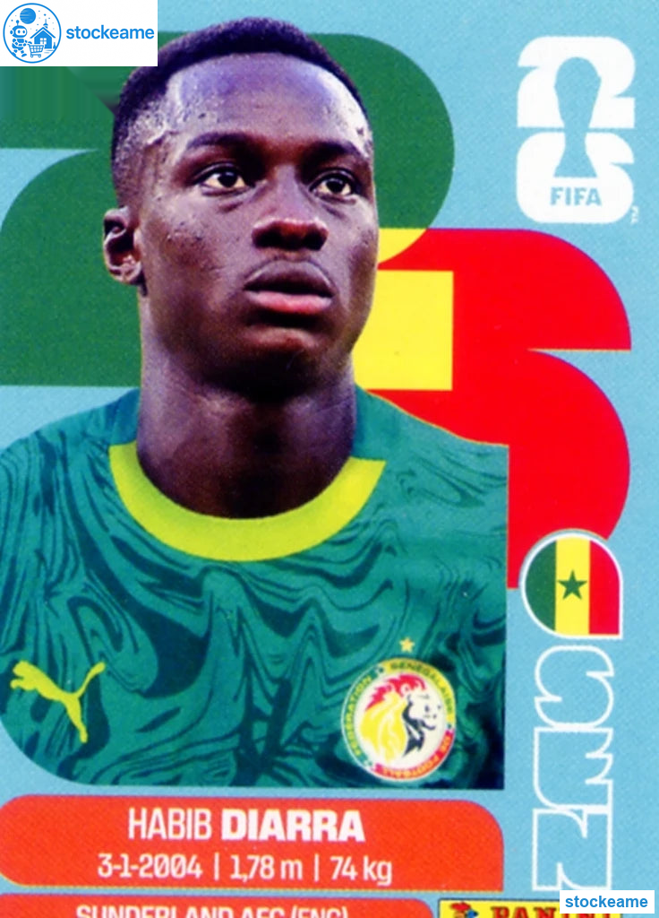 SEN012 - Habib Diarra | Senegal | Panini World Cup 2026 Base Sticker - Image 2