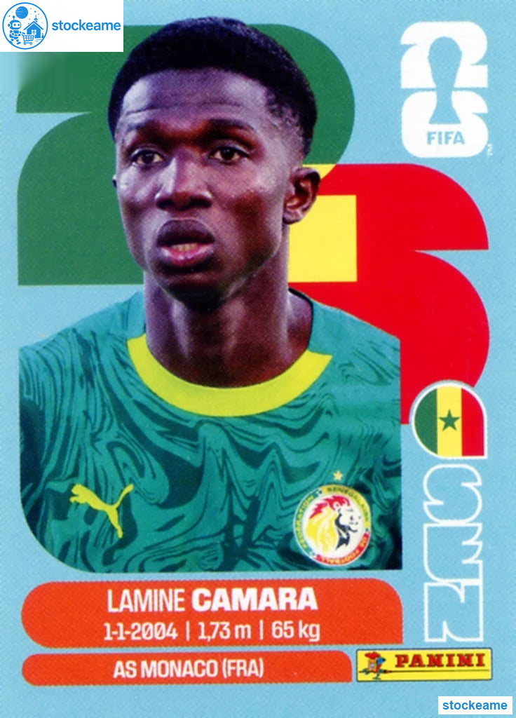SEN014 - Lamine Camara | Senegal | Panini World Cup 2026 Base Sticker - Image 2