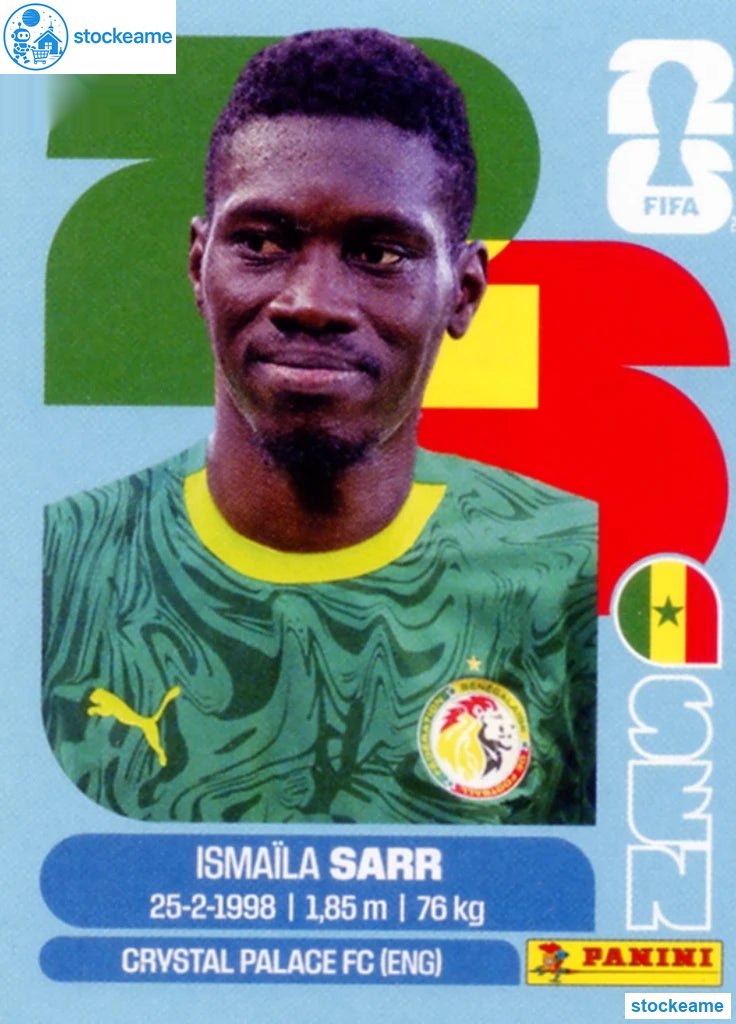 SEN016 - Ismaïla Sarr | Senegal | Panini World Cup 2026 Base Sticker - Image 2
