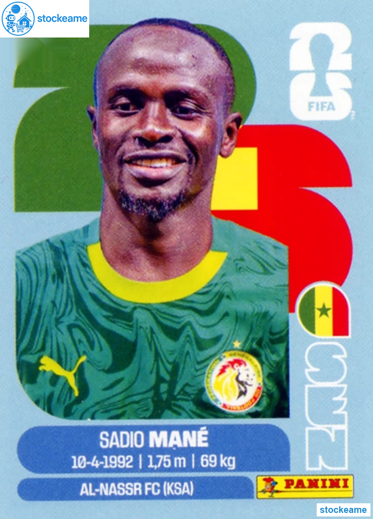 SEN015 - Sadio Mane | Senegal | Panini World Cup 2026 Base Sticker - Image 2