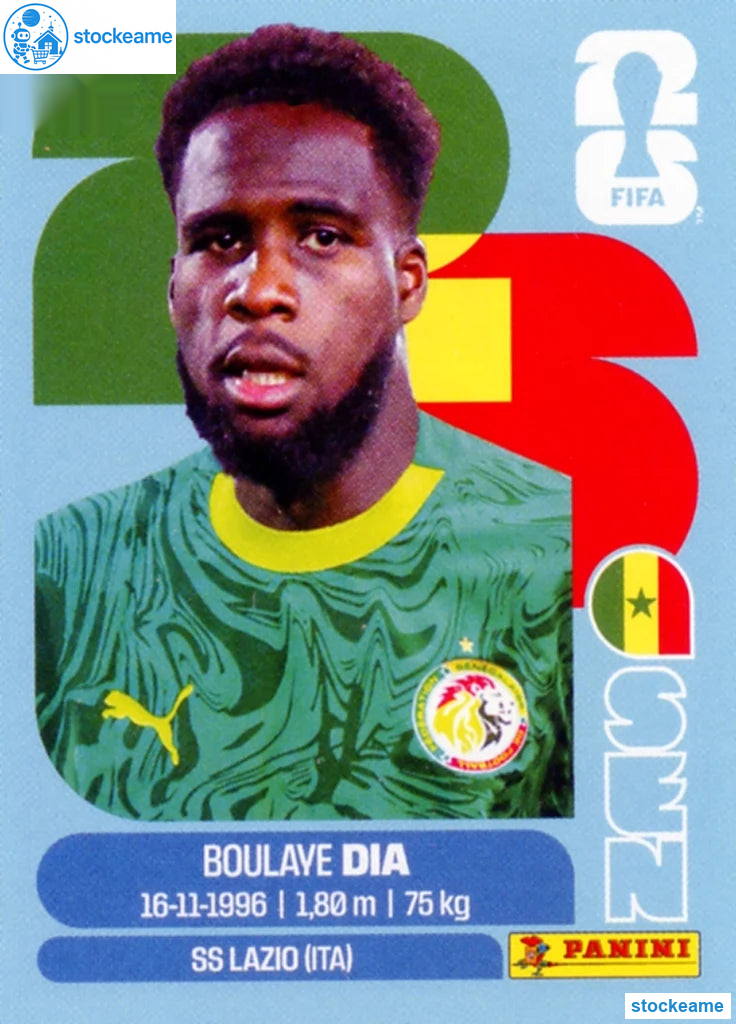 SEN017 - Boulaye Dia | Senegal | Panini World Cup 2026 Base Sticker - Image 2