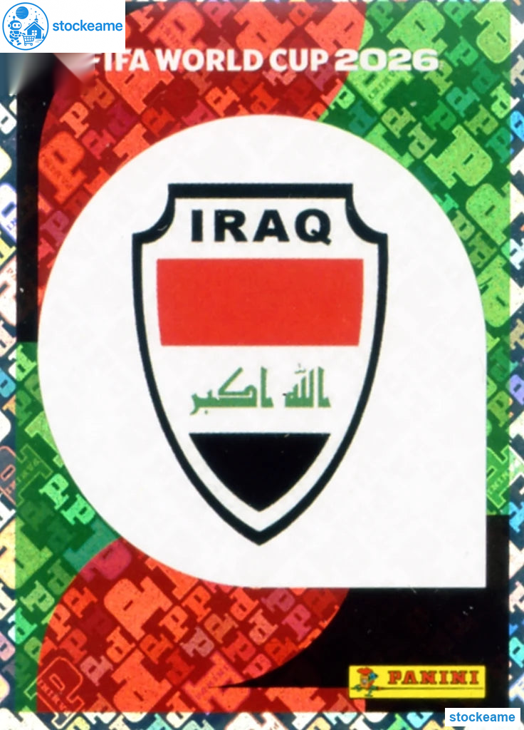 IRQ001 - Emblem | Iraq | Panini World Cup 2026 Foil Sticker - Image 2