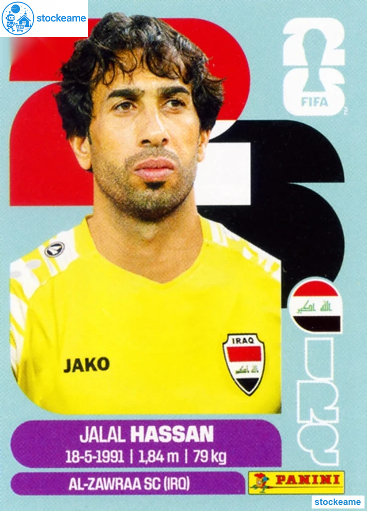 IRQ002 - Jalal Hassan | Iraq | Panini World Cup 2026 Base Sticker - Image 2