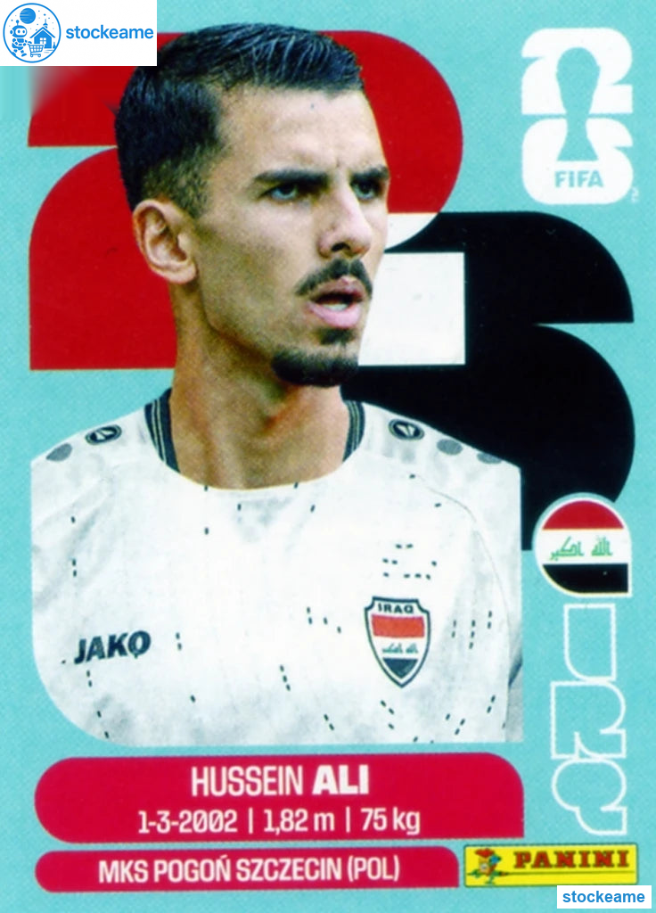 IRQ004 - Hussein Ali | Iraq | Panini World Cup 2026 Base Sticker - Image 2