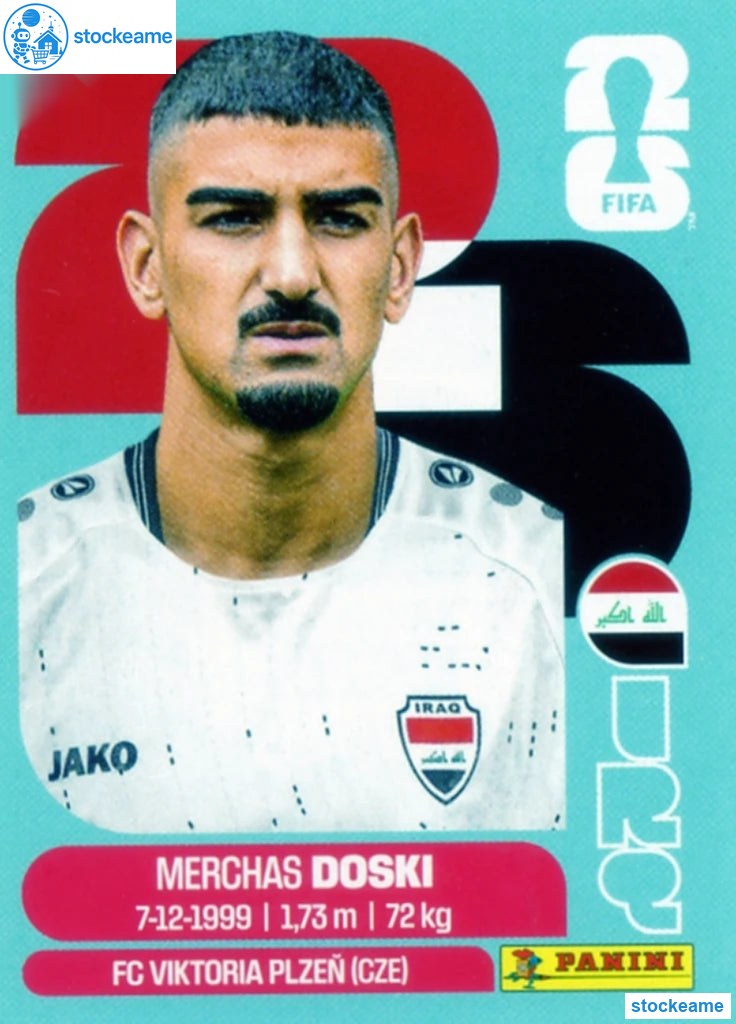 IRQ006 - Merchas Doski | Iraq | Panini World Cup 2026 Base Sticker - Image 2