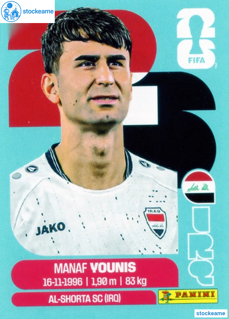 IRQ008 - Manaf Younis | Iraq | Panini World Cup 2026 Base Sticker - Image 2