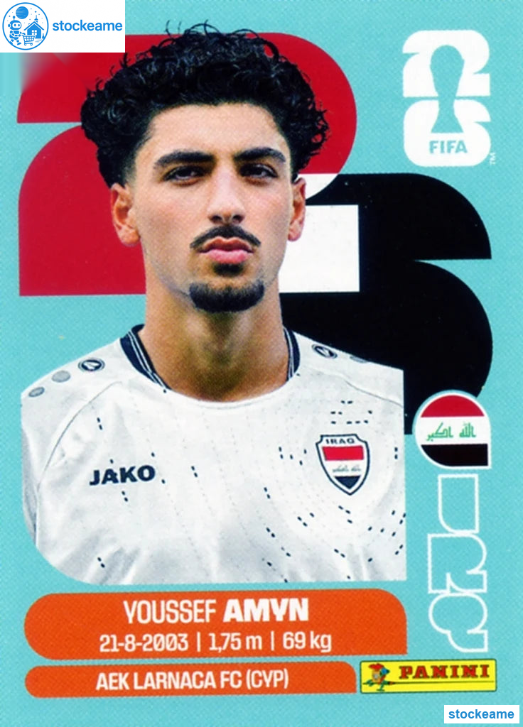 IRQ014 - Youssef Amyn | Iraq | Panini World Cup 2026 Base Sticker - Image 2