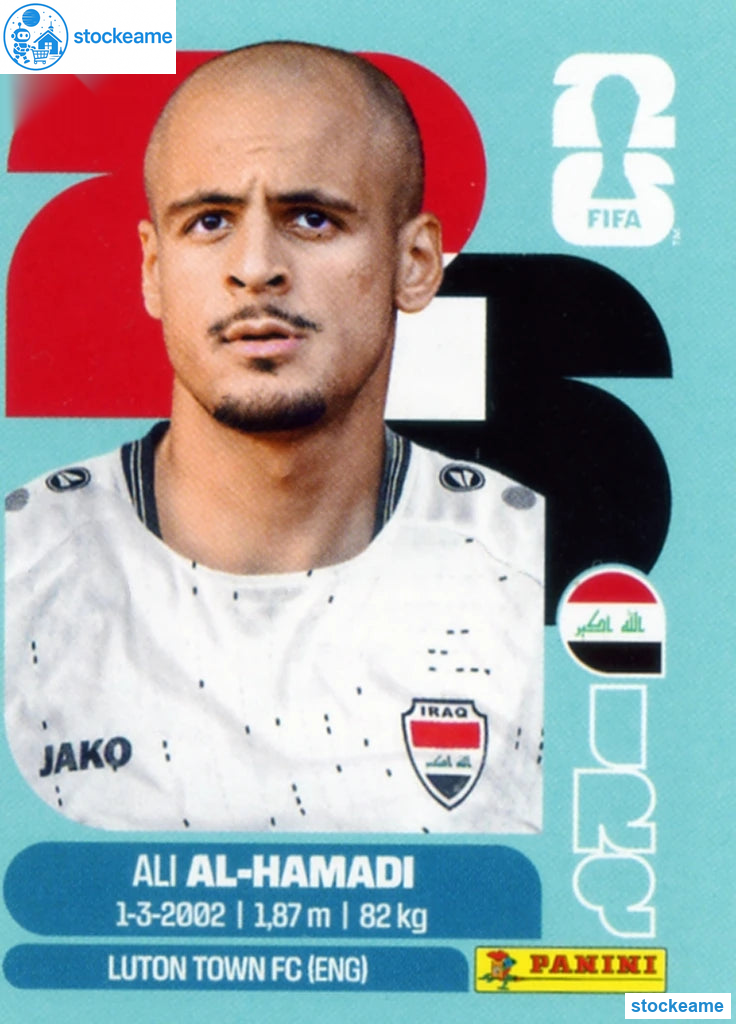 IRQ018 - Ali Al-Hamadi | Iraq | Panini World Cup 2026 Base Sticker - Image 2