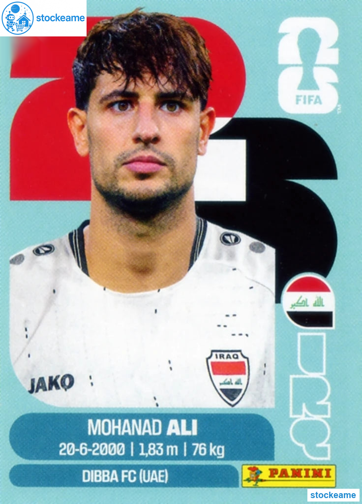 IRQ020 - Mohanad Ali | Iraq | Panini World Cup 2026 Base Sticker - Image 2